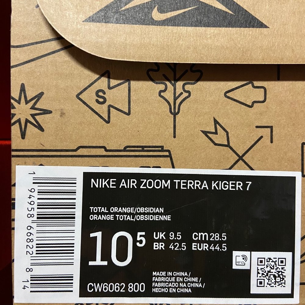 Nike Air Zoom Terra Kiger 7 Hiking Shoes Total Orange CW6062-800 Men Sz NEW - Picture 12 of 15